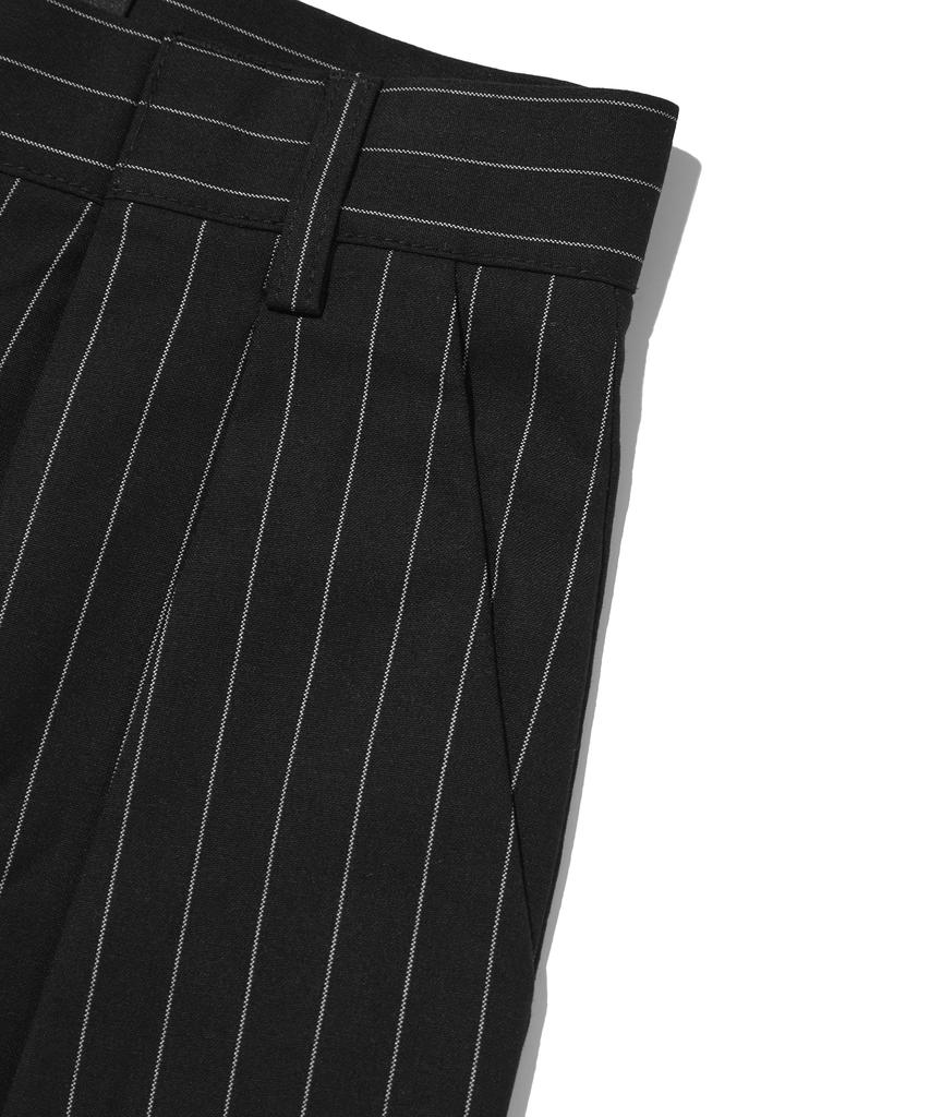 Seuweideu Wide Stripe Slacks [Black]