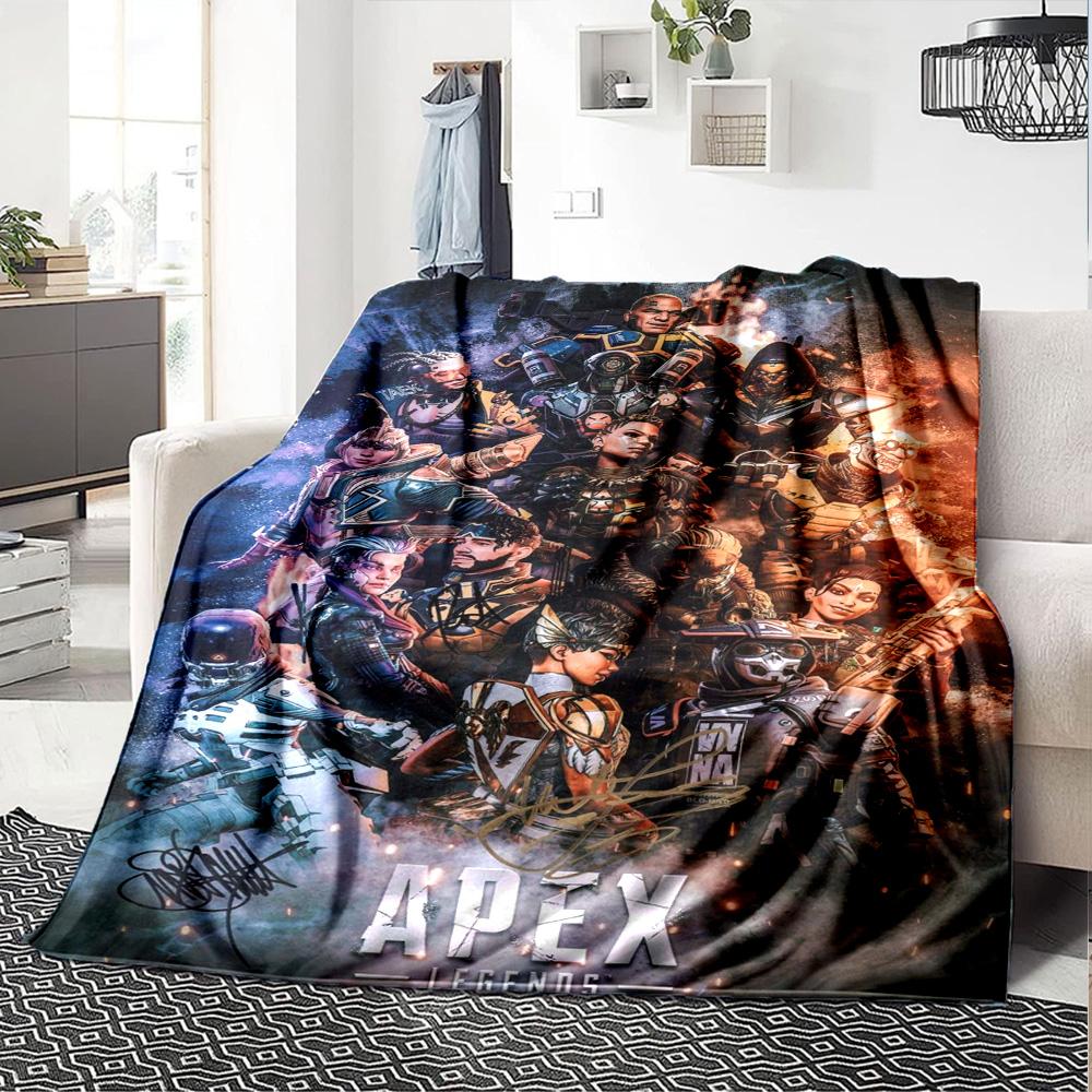 Apex Legends Print Flannel Blanket High Quality Warm Comfortable Cover for All Seasons Perfect for Gifts Home Decor