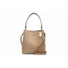 Town 26 Solid Color Leather Bucket Tote Shopping Bag Handheld Shoulder Crossbody Bag Large Women Tote Brown 91122-IMRF6