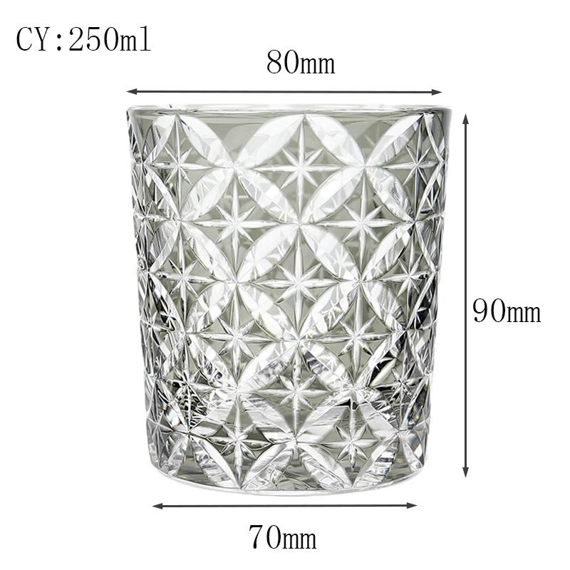 

11 Oz 8.5 Oz Hand Cut Edo Kiriko Grey Crystal Glass Whiskey Tumbler With Hand Carved Star Pattern Unique Bourbon Glass Tumbler 240ml-320ml