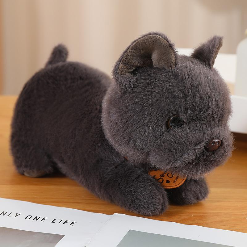 Серия симуляционных собак милая кукла бульдог, милая кукла-антистресс бульдог, игрушка в подарок 25cm
