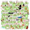 50/100Pcs Cartoon Frog HD Watercolor Doodle Stickers DIY for Stationery Box Pen Holder File Folder Phone Desk Helmet Thick Decal