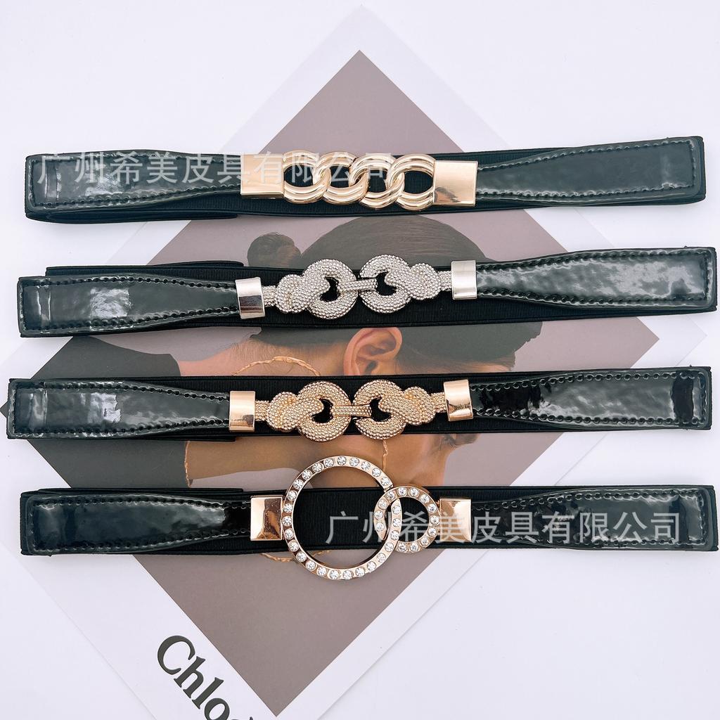 Cintura con fibbia regolabile disponibile in quattro stagioni, cintura sottile alla moda, cento abbinamenti, abito, decorazione, cintura da donna