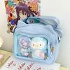 Casual Nylon Crossbody Ita Bags Women DIY Anime Badge Aesthetic Mini Crossbody Shoulder Bolso Mujer Funny Y2K Cat Ears Bag