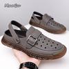 Fashion Men's Large Size38 48 Slip-On Sandals Flat Bottom Casual Slippers Anti-Slip Fashion Summer Man's Footwear Sandalias De Hombre