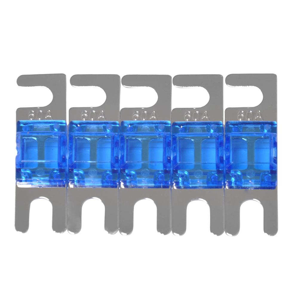 5pcs Auto Stud Fuses 32V 30/40/60/80/100A Circuits Protection Fuse Auto Replacement Multicolors for Car Stereo Audio