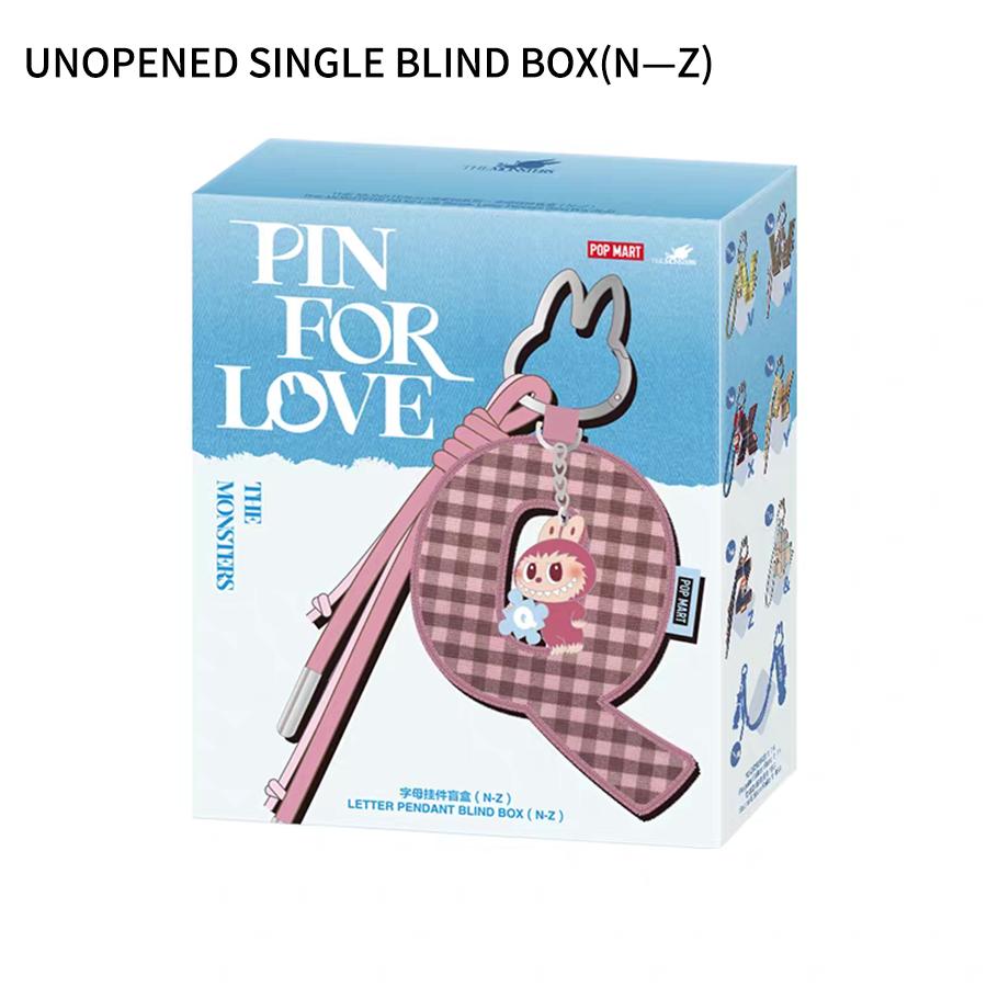POP MART labubu Heart Code Series THE MONSTERS Letter Pendant Blind Box Single Blind Box / Whole Box -authentic