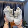 Versatile platform white shoes women's autumn breathable niche high-end pearl muffin shoes 2025 new sports women's shoes