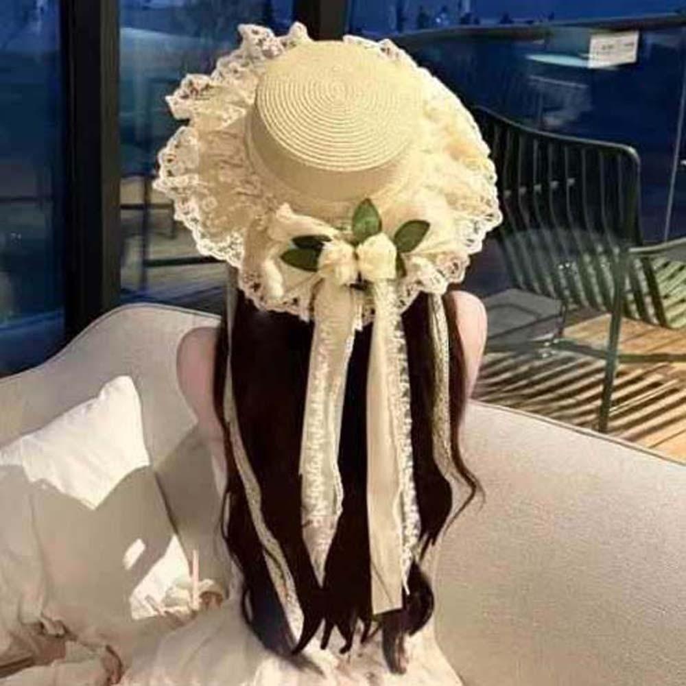 Big Brimmed Fisherman Straw Hat Lightweight Woven Sun Cap The Water-Sprinkling Festival