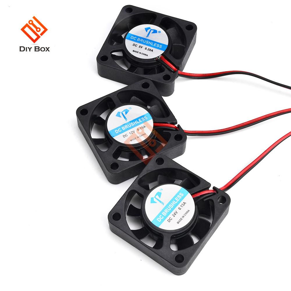 DC4010 5V 12V 24V Kühl-Turbofan Bürstenlos 3D-Drucker Teile 2-Pin Für Extruder DC-Kühler Gebläse Teil 4cm Schwarze Kunststofflüfter