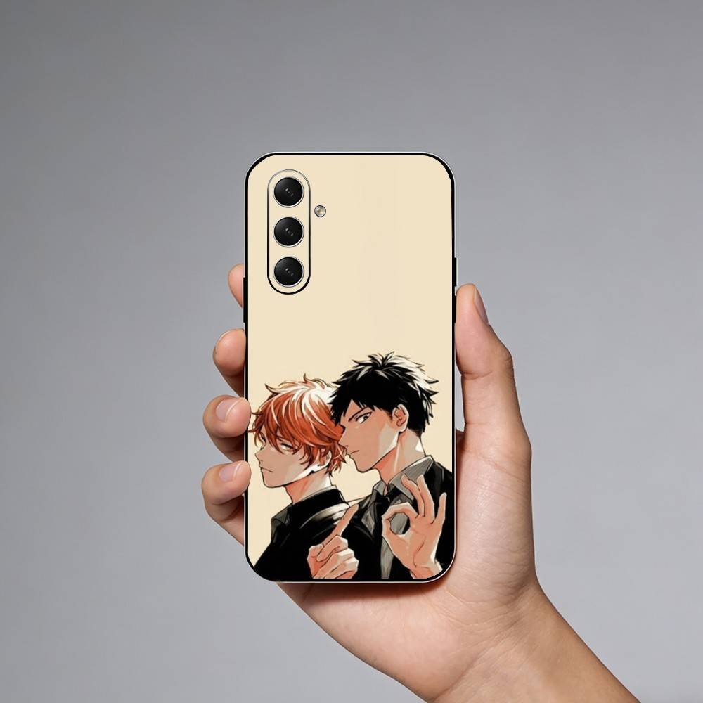 G-Given Anime Love Phone Case For Samsung Galaxy A73,A21s,A22,A31,A52,A53,A71,A41Soft Black Shell