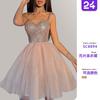 Suer damesjurk bretels mouwloos sexy pailletten mode tutu rok korte rok