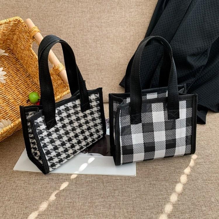 Fashionable Plaid Tote Bag 2023 Stylish Checkered Fabric Purse Ideal For Casual Outings