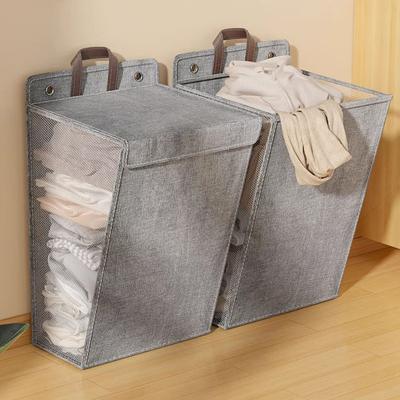 Cesto per Bucato Pieghevole Senza Foratura da Appendere al Muro Impermeabile Organizzatore per la Conservazione dei Vestiti da Lavare Cesto per Bucato Adesivo