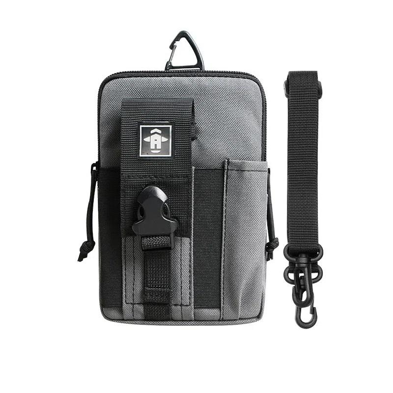 Tactical Cell Phone Waist Pack Male Multifunctional Shoulder Crossbody Outdoor Tools Wear Belt Storage Running Work Hanging Bag