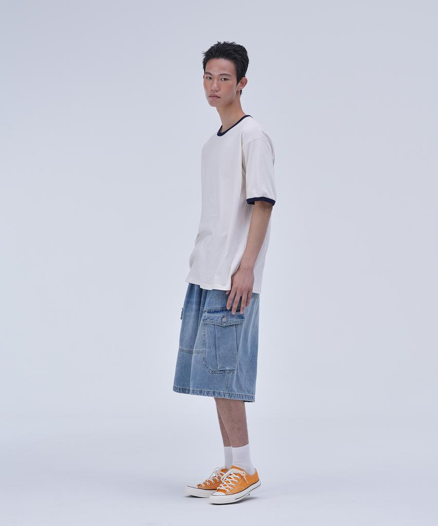 Peulojegteusseuli Signature Cargo Bermuda Pants [Medium Blue]_Hb2113