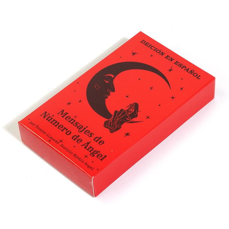 Spanish Angel Number Messages Tarot Cards Fortune Telling 44 Oracle Cards Fate Divination Tarot Deck Family Party Board Game