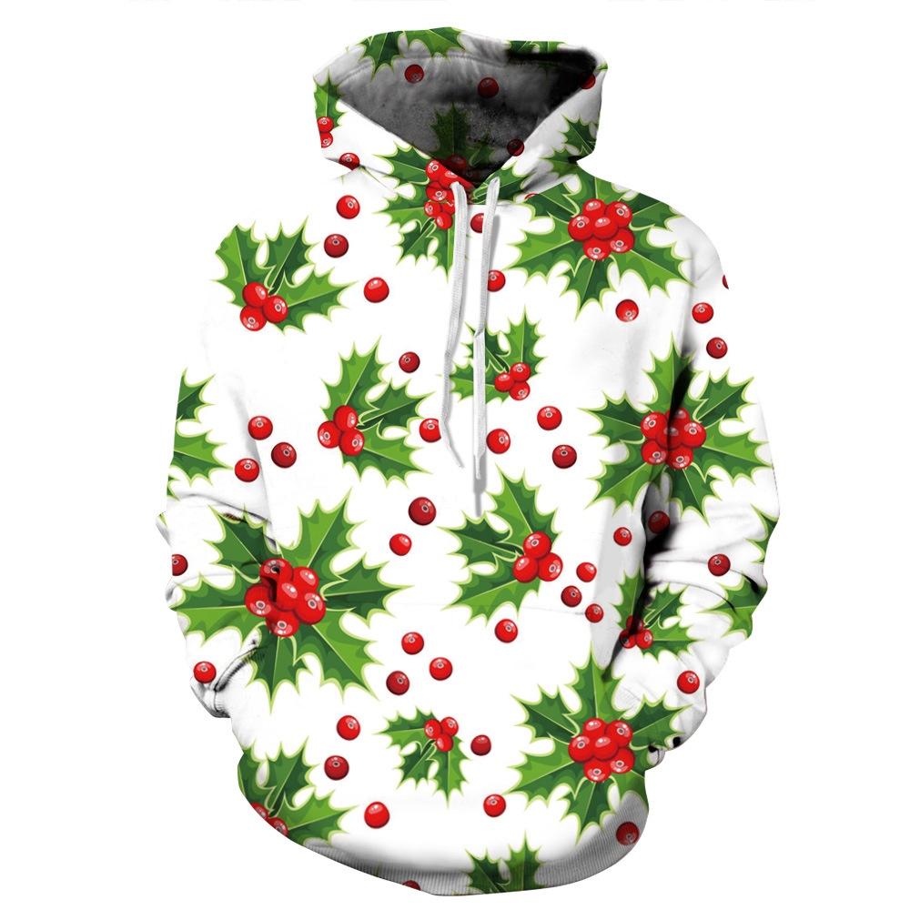 Festive Men Women Christmas 3d Graphic Printed Hoodie Sweatshirt Jumper Tops