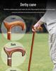 European African Wood Gentleman's Walking Stick & Hiking Cane