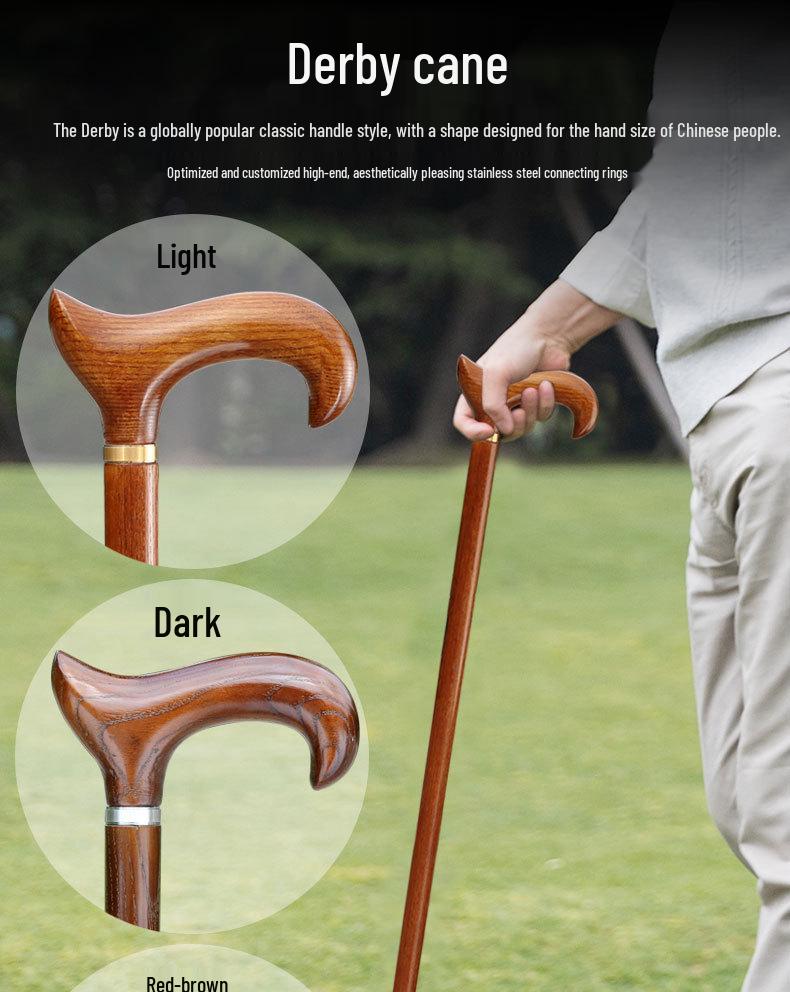 European African Wood Gentleman's Walking Stick & Hiking Cane