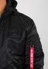 Winter Jacket Alpha Industries MA-1 ZH Back Print (128113) Zip Hood Back Print Bomber Jacket Black Reflective