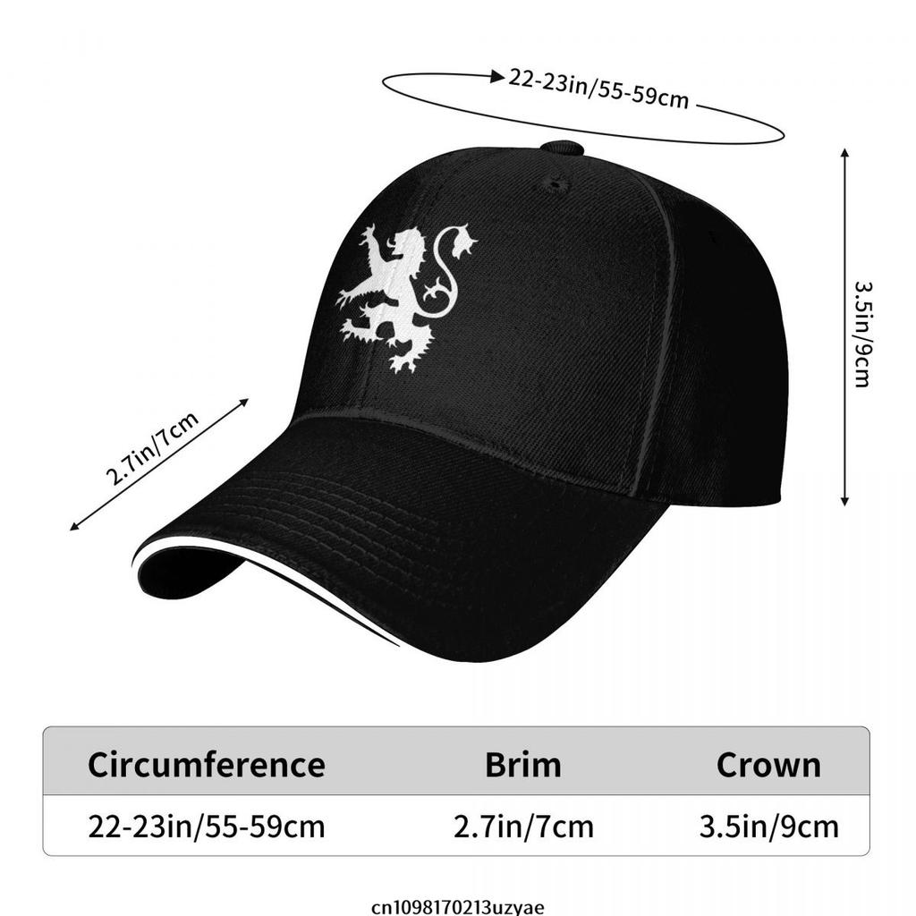 Scottish Flag Lion Logo Baseball Caps Hip Hop Sandwich Cap Men Women Adjustable Outdoor Sport Hat