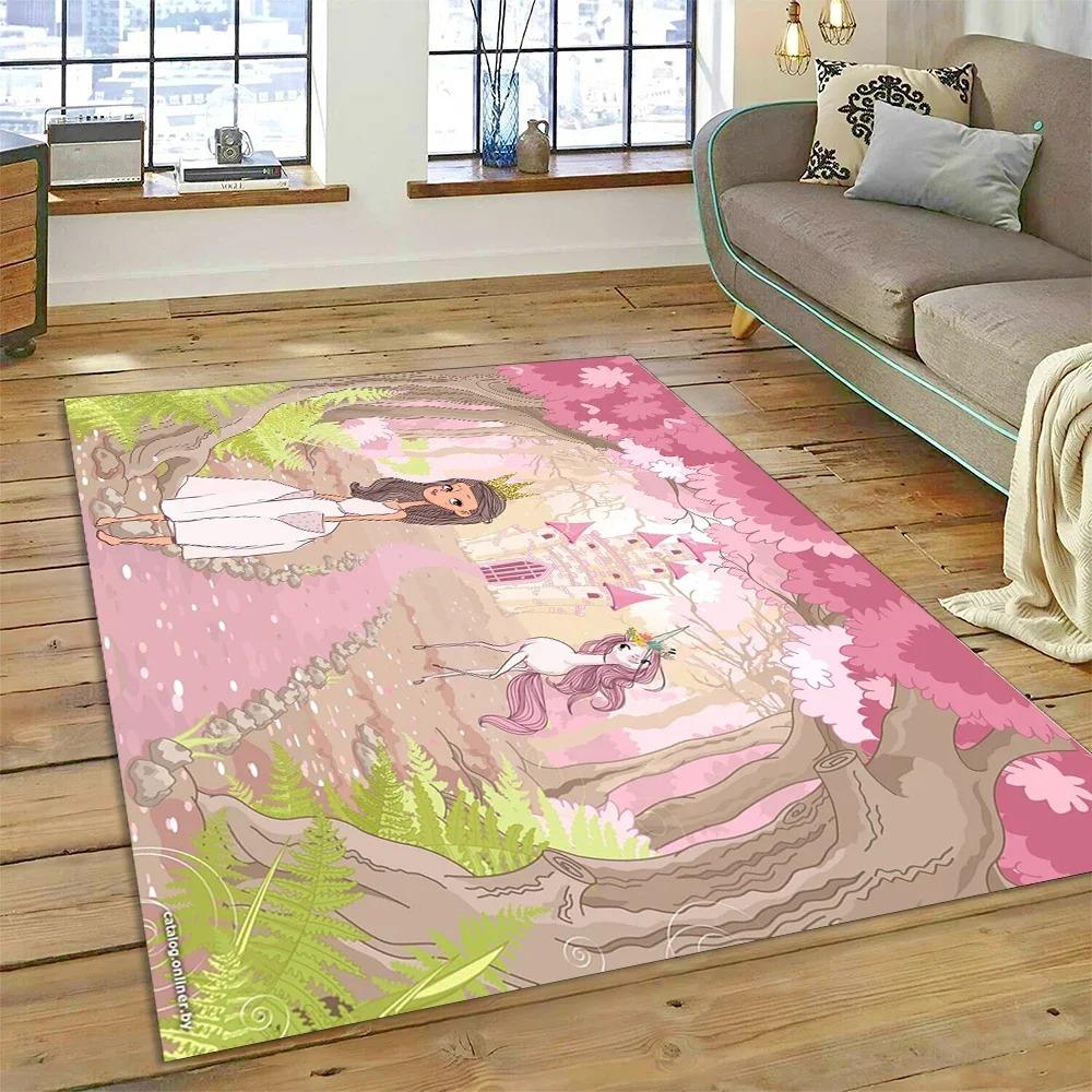 Niedlicher Traum Ballett Mädchen Teppich Leicht zu Reinigen Zuhause Flur Balkon Badezimmer Rutschfest Salon Sofa Boden Große Fläche Deko Weicher Teppich
