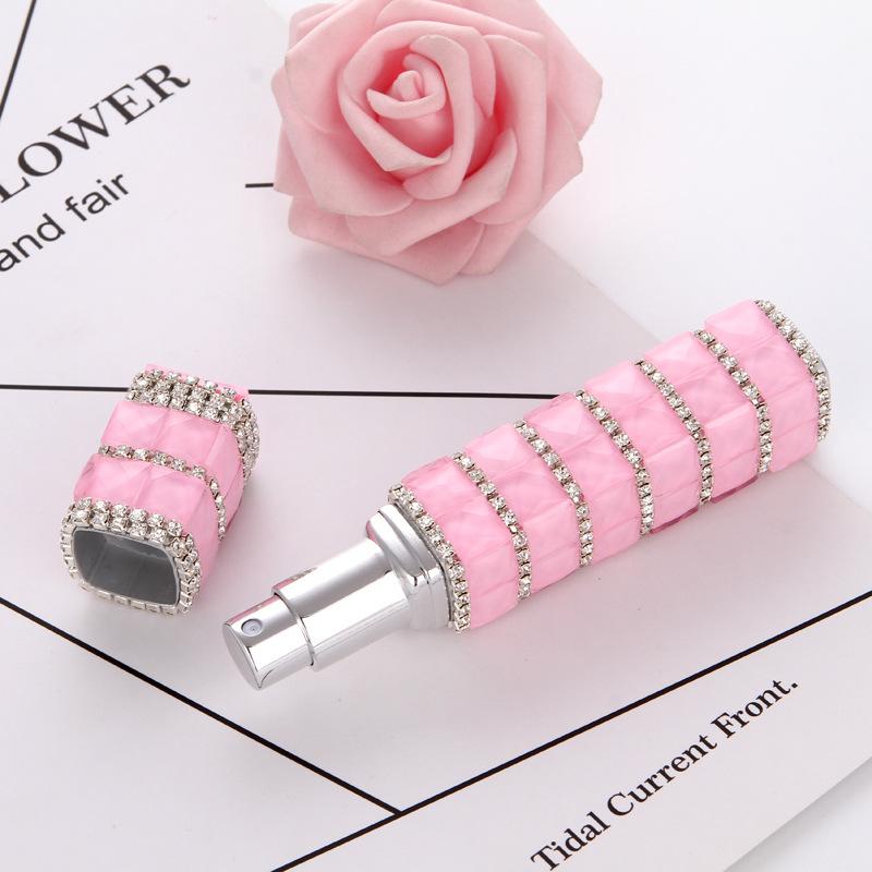 Flacone di Profumo da 12 ml Incrostato di Diamanti Flacone Spray Contenitori Cosmetici Vuoti in Vetro Fiale Campione Mini Vaporizzatore Ricaricabile Trucco