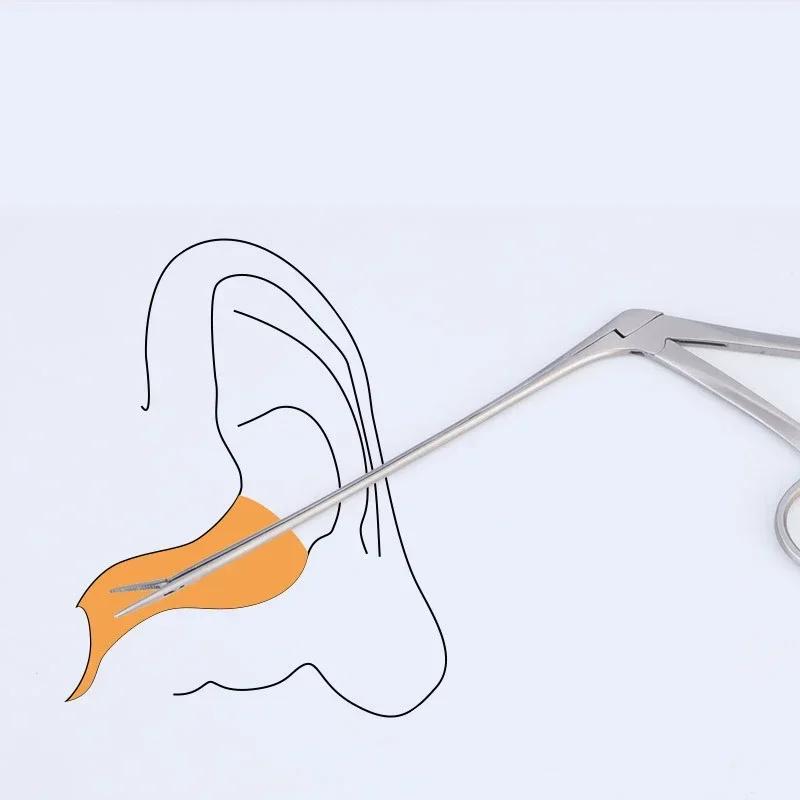 Medical Ear Wax Pick Tongs Earwax Remover Micro Alligator Crocodile Forceps Earpick Nose Operational Cleaner Clip