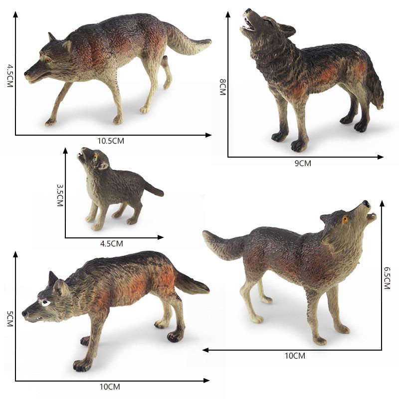 Stunning Static Pvc Wolf Figurine Ideal For Childrens Learning And Imagination Exploration