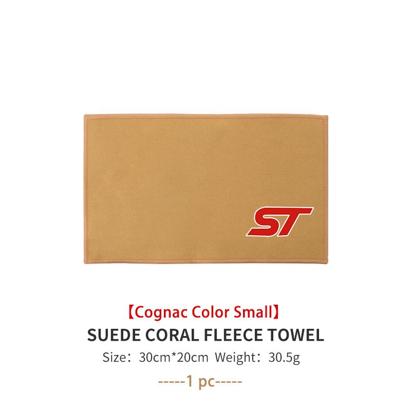 Coral Car Wash Cloth Microfiber Towel Car Cleaning Drying Cloth For Ford ST Racing Performance Focus Mk2 Mk3 MK4 Fiesta Ranger