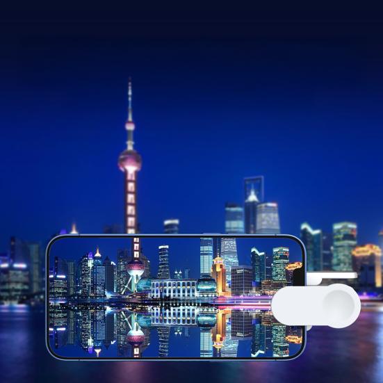 Phone Reflection Clip with Larger Mirror & Remote Adjustable Angle Mirror Effect Lens for Stunning Water Sky Shots Rear Camera Mirror Accessory