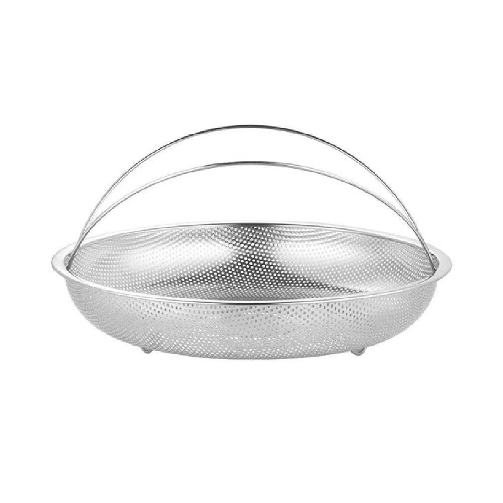 

Multi-function Stainless Steel Steaming Tray Drain Basket Large Capacity Veggie Drain Basket For Home Use