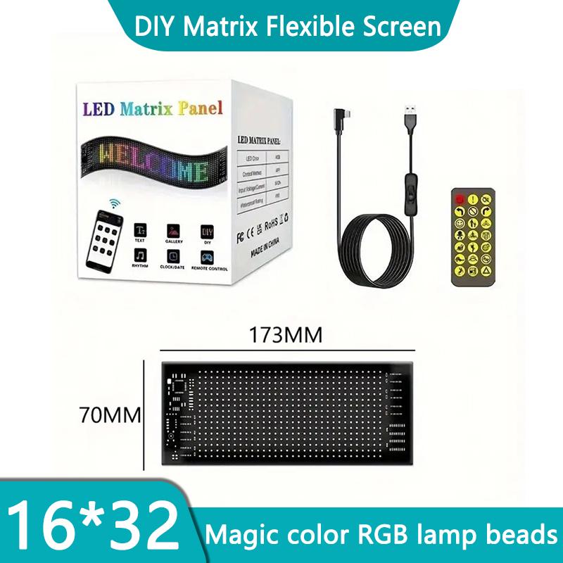 LED Air Matrix Pixel Panel DIY Pattern LED Module USB Flexible Animation Car Remote APP Control Christmas Halloween Decoration