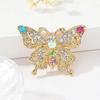 Fashion Gold Crystal for Butterfly Brooch Pin Animal Corsage Pin Charm Jewelry Gift for Best Female