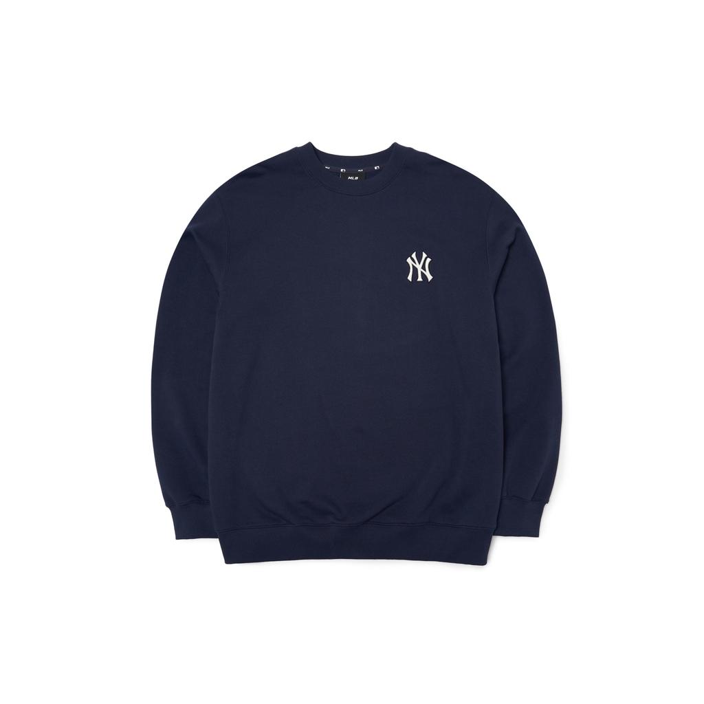 MLB Cashew Flower Sweatshirts Unisex Dark Marine Blue Crew Neck Moderate Other 3AMT53014-50NYD