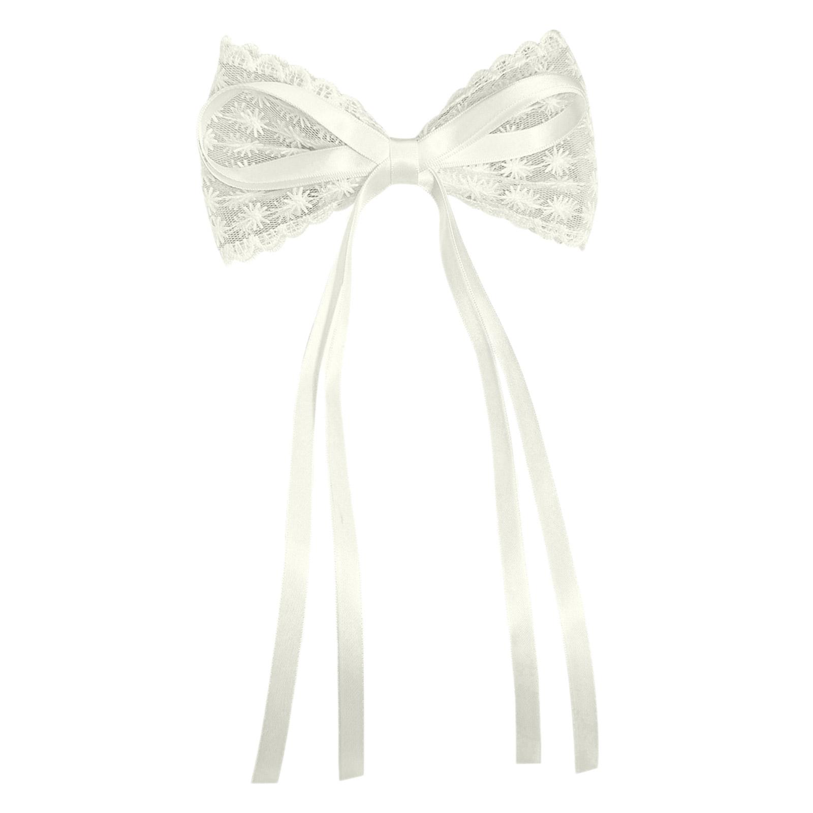 

Hair Bows for Women Cute Hair Clip with Ribbon Bowknot Details Secure and Elegant Hair Accessories for Women and Girl бежевый
