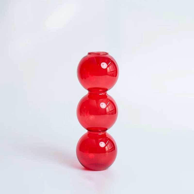 1Pc Glass Vase Hydroponics Desktop Ornaments Crystal Ball Bottle Creative Art Flower Ware Home Decor Colorful Ins