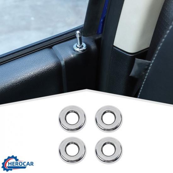 

Chrome Inner Door Lock Pin Bolt Ring Trim Cover Decor For Dodge RAM 1500 2010+