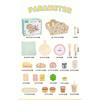 Picnic Basket Hand-held Basket Pretend Play Toys Children's Wooden Simulation Tableware Set Girls' Toys Desserts and Cakes