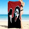 1Pc Scream Horror Icon Beach Towel, Quick Dry, Multi-Use for Beach Pool Gym Yoga Home Travel, Christmas, Halloween, Xmas Gift M929356