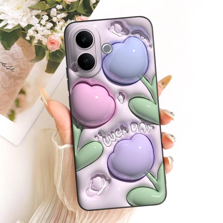 Floral Daisy Sunflower Fundas For Vivo V60 Lite V60 5G Phone Case Vivo V2530 V2511 Cover Liquid Silicone Soft Shockproof Bumper