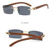 New Fashion Sunglasses Men's Ultra-clear Rimless Sunglasses Ocean Diamond Trimming Trend