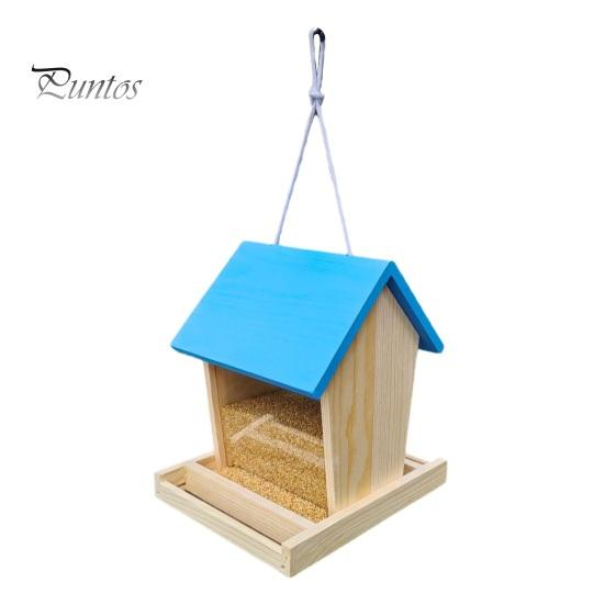 

Кормушки для птиц на открытом воздухе, кормушка для диких птиц, большая подвесная деревянная кормушка для кардиналов, вьюрков, голубых соек синий