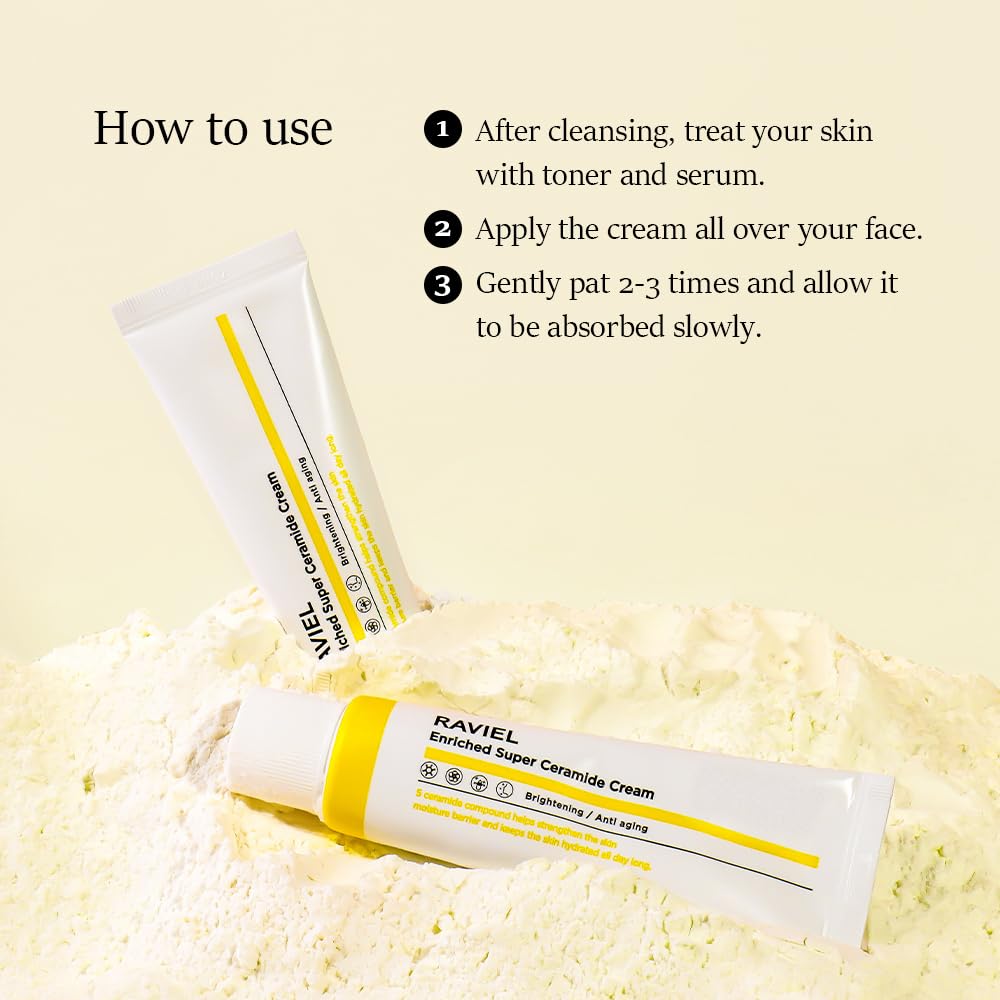 Raviel [Barrier Strengthening] Combination Skin Brightening High-Moisture Enriched Super Ceramide Cream 50ml