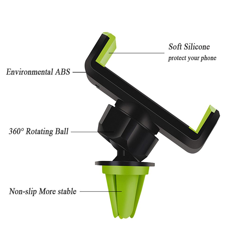 Xiaomi 360° Rotation Car Phone Holder Car Air Vent Clip Mount Stand For iPhone Samsung Xiaomi Universal GPS Navigation Smartphone Stand