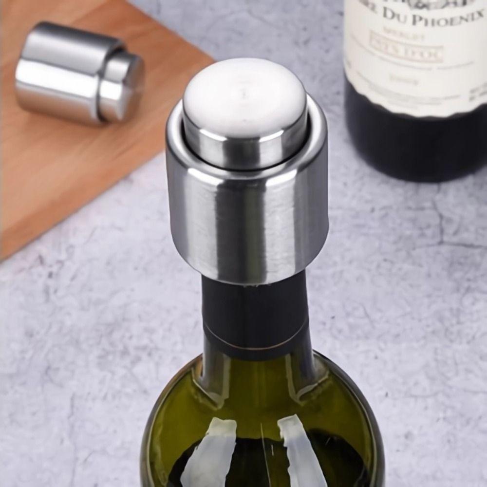 Stainless Steel Vacuum Wine Stopper Leakproof Red Wine Cap Sealer  Champagne Preservation