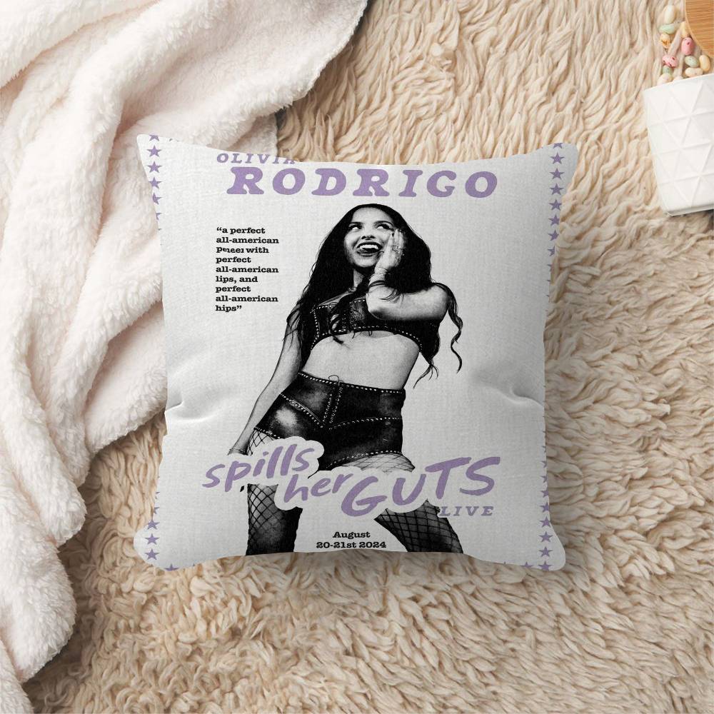 

Singer OOlivia RRodrigo Decorative Room Aesthetics Pillow Case Home Decor Bedroom Sofa Bed Couch Pillow Cover x 30x30 cm