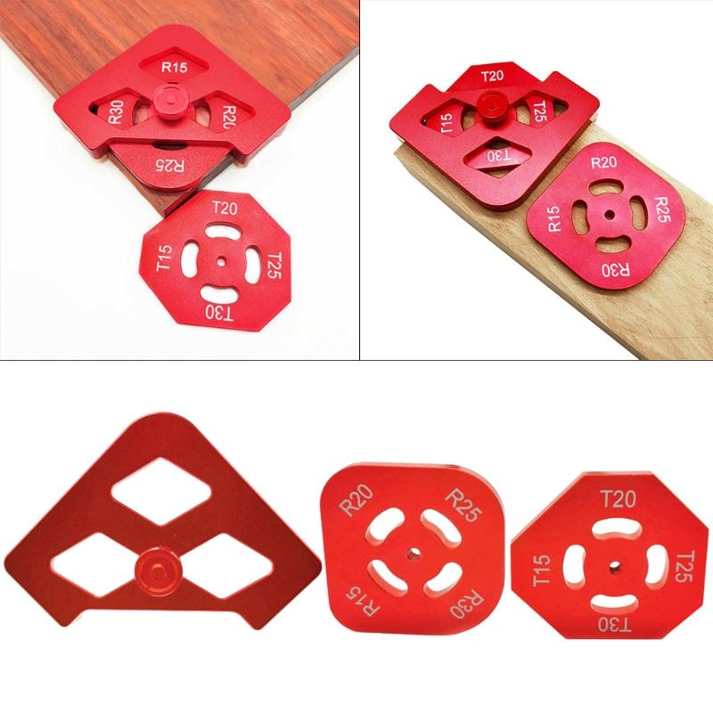 Quick Jig 2 Pcs Semi-Round Corner Radius Quick Jig R Angle Locator Aluminium Alloy Engraving R10 R15 R20 R30