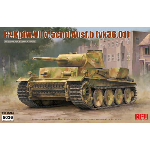 Ryefield Models 1/35 German Panzer VI Ausf. B vk36.01 Plastic Model Kit RFM5036
